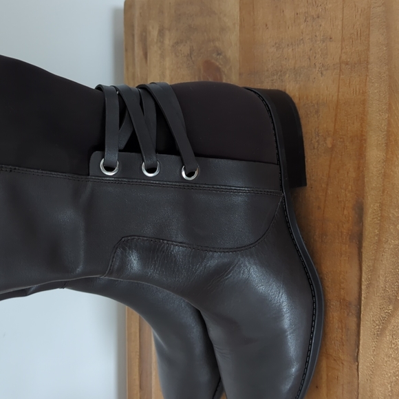 🆕 VINCE CAMUTO Stylish Gray and Brown Knee-High leather Boots - Picture 4 of 10